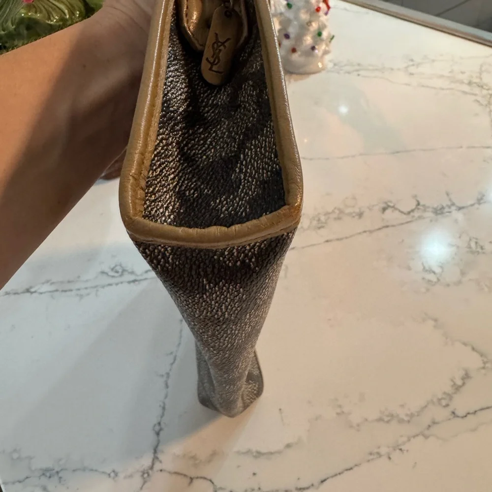 Authentic YSL vintage clutch with COA